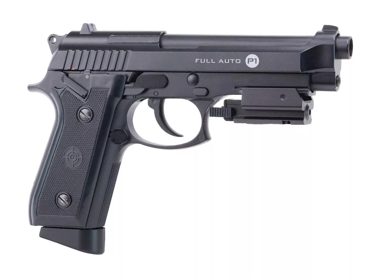 Crosman P1 Full Auto Blowback CO2 BB Pistol with Laser - Caliber 0.177 - FPS 400