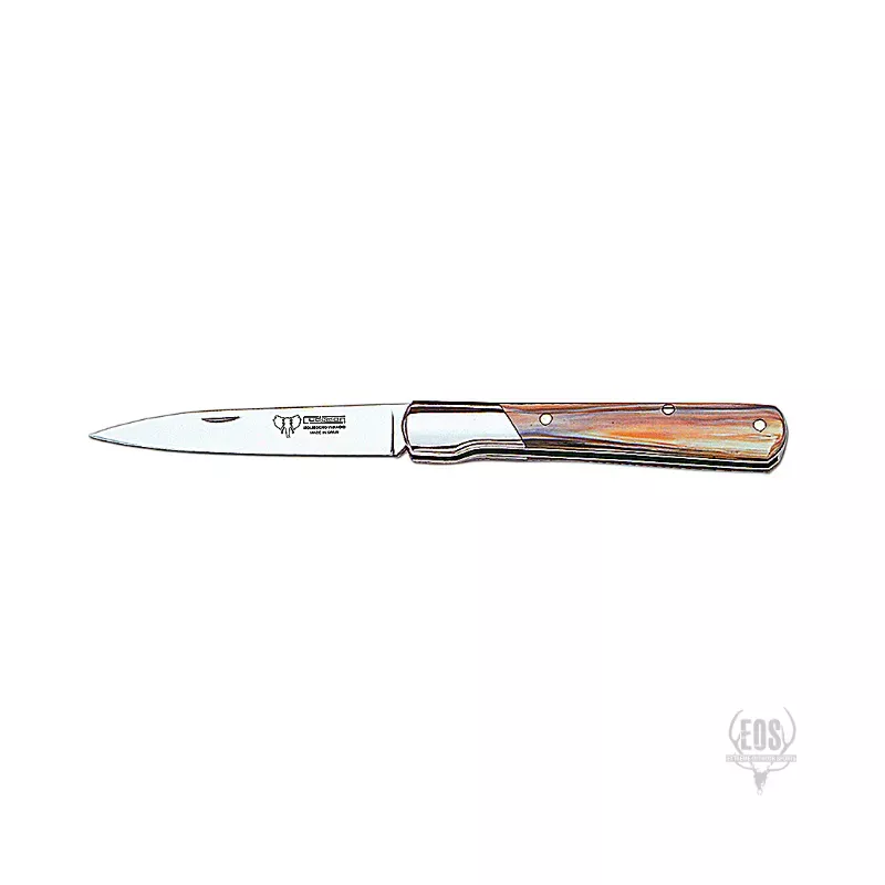 CUDEMAN -FOLDING SKINNER 9CM, STILLETTO, BULL HORN HANDLE