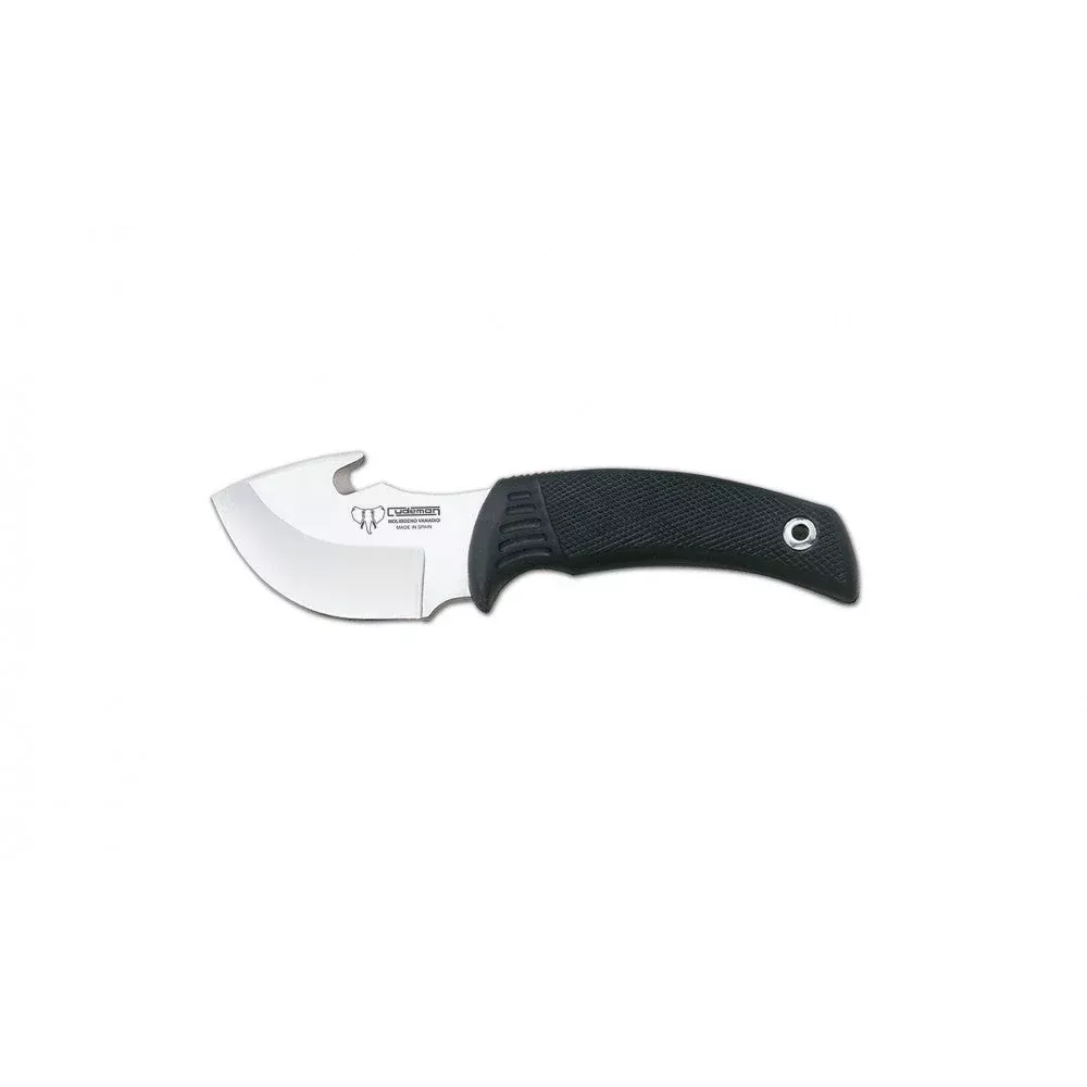 CUDEMAN - SKINNER 7.5CM MOUSE STYLE BLADE, RUBBER HANDLE W /SHEATH