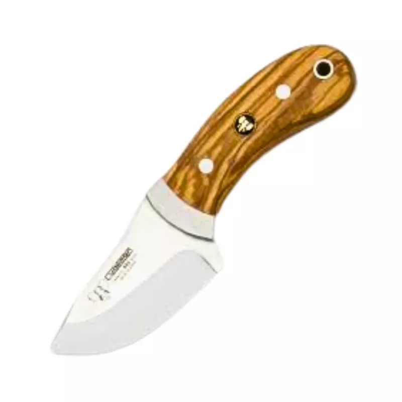 CUDEMAN - SKINNER 7CM MOUSE STYLE, OLIVE WOOD HANDLE W /SHEATH