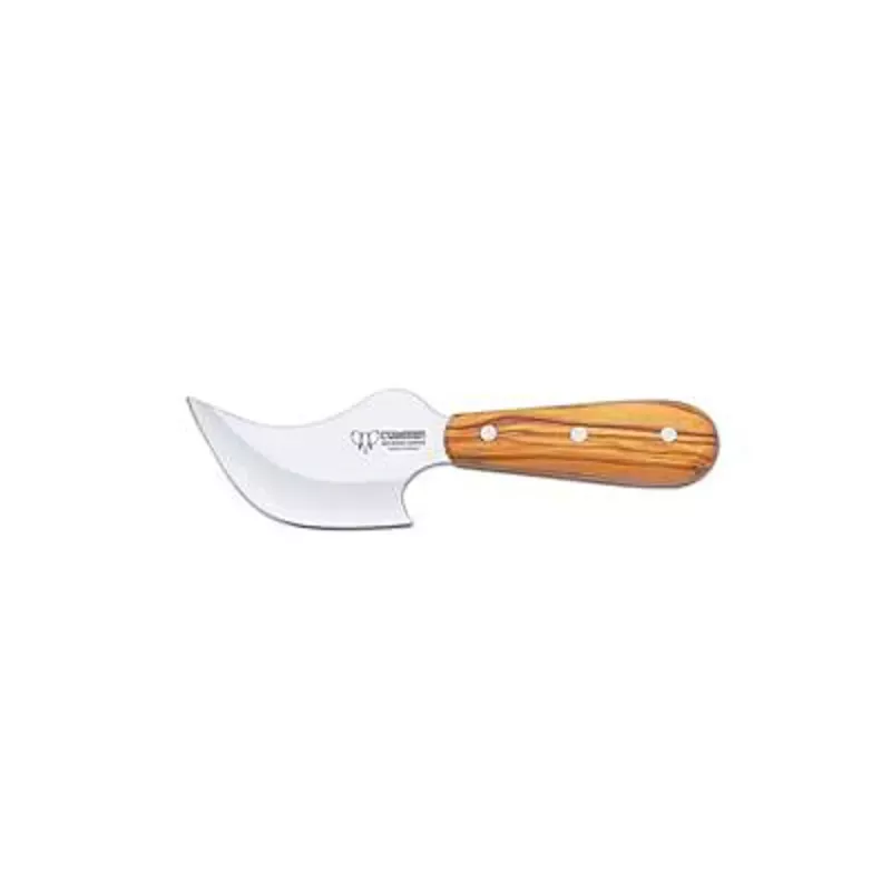 CUDEMAN - SKINNER, 9.5CM BLADE, OLIVE WOOD HANDLE, W /SHEATH