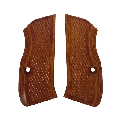 CZ 75 Compact size grips - w/Standard Checkering - Dymalux Cocobolo color