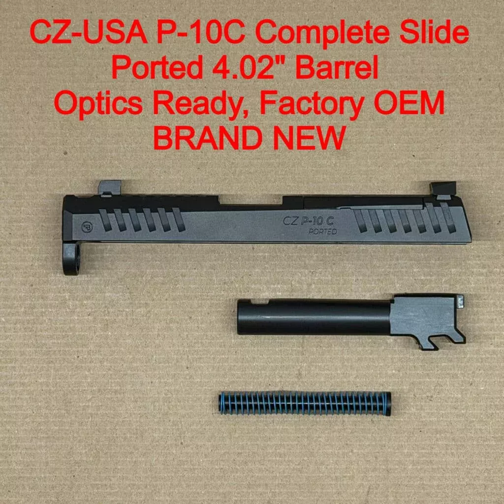 CZ P-10 C Complete Slide Assembly – OEM Black Nitride Optics Ready – BRAND NEW