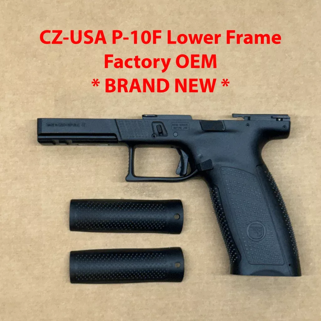 CZ P-10F Full-Size OEM Factory Lower Frame – Genuine CZ Grip Module NEW -TM