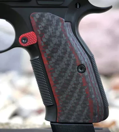 CZ Shadow 2 Thin Blood Red Weave Carbon Fiber