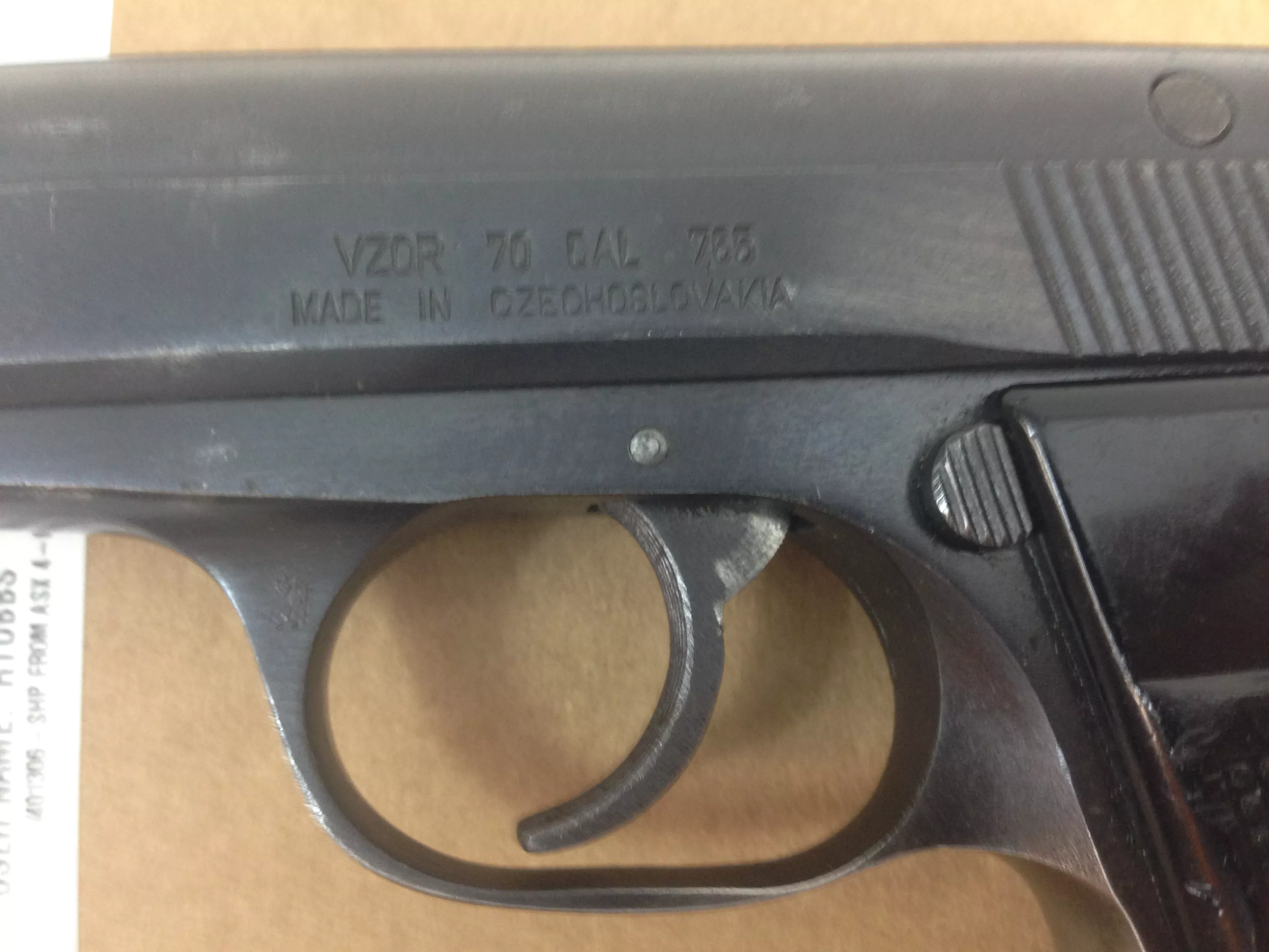 CZ VZOR 70 32 acp 7.65 Pistol Used