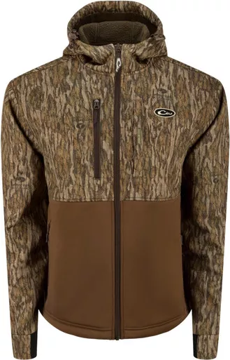Drake MST Hole Shot Hooded Windproof Eqwader Full Zip Bottomland Medium