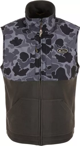 Drake Waterfowl Men MST Eqwader Vest Fleeced Lined - Old School Black M