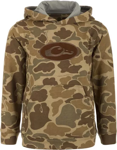 Drake Youth Three End Hoodie & Kangaroo Pocket - Old School Timber Medium