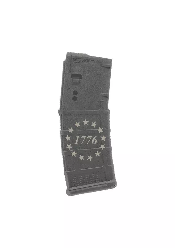 Engraved Magpul MOE PMAG 30 Round AR-15 Magazine – 1776