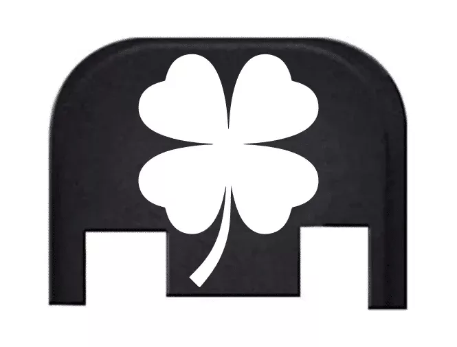 Engraved Slide Plate For Glocks – 4-LEAF CLOVER
