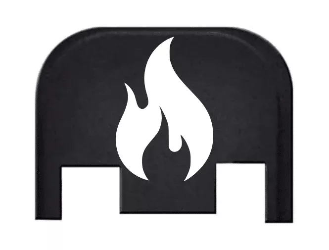 Engraved Slide Plate For Glocks – FLAME
