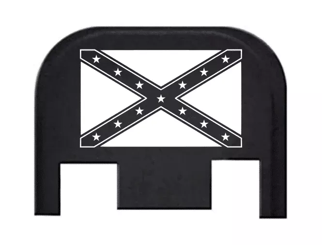 Engraved Slide Plate For Glocks – REBEL FLAG