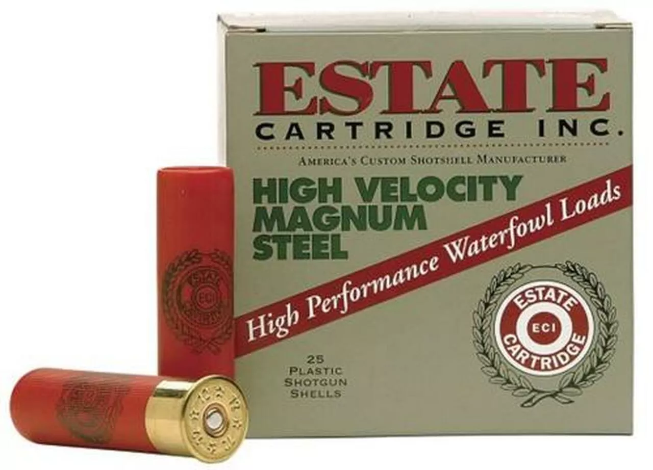 Estate High Velocity Magnum Steel 12 Ga, 3″, 1-3/8oz, BBB Shot, 25rd/Box