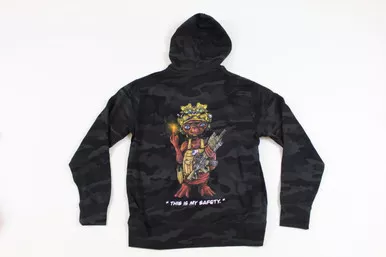 ET "This Is My Safety" Multicam Black Zip Up Hoodie