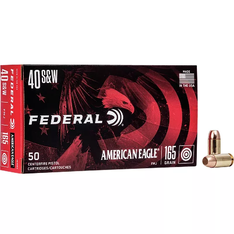Federal 40 S&W 165 gr Full Metal Jacket Handgun Ammo