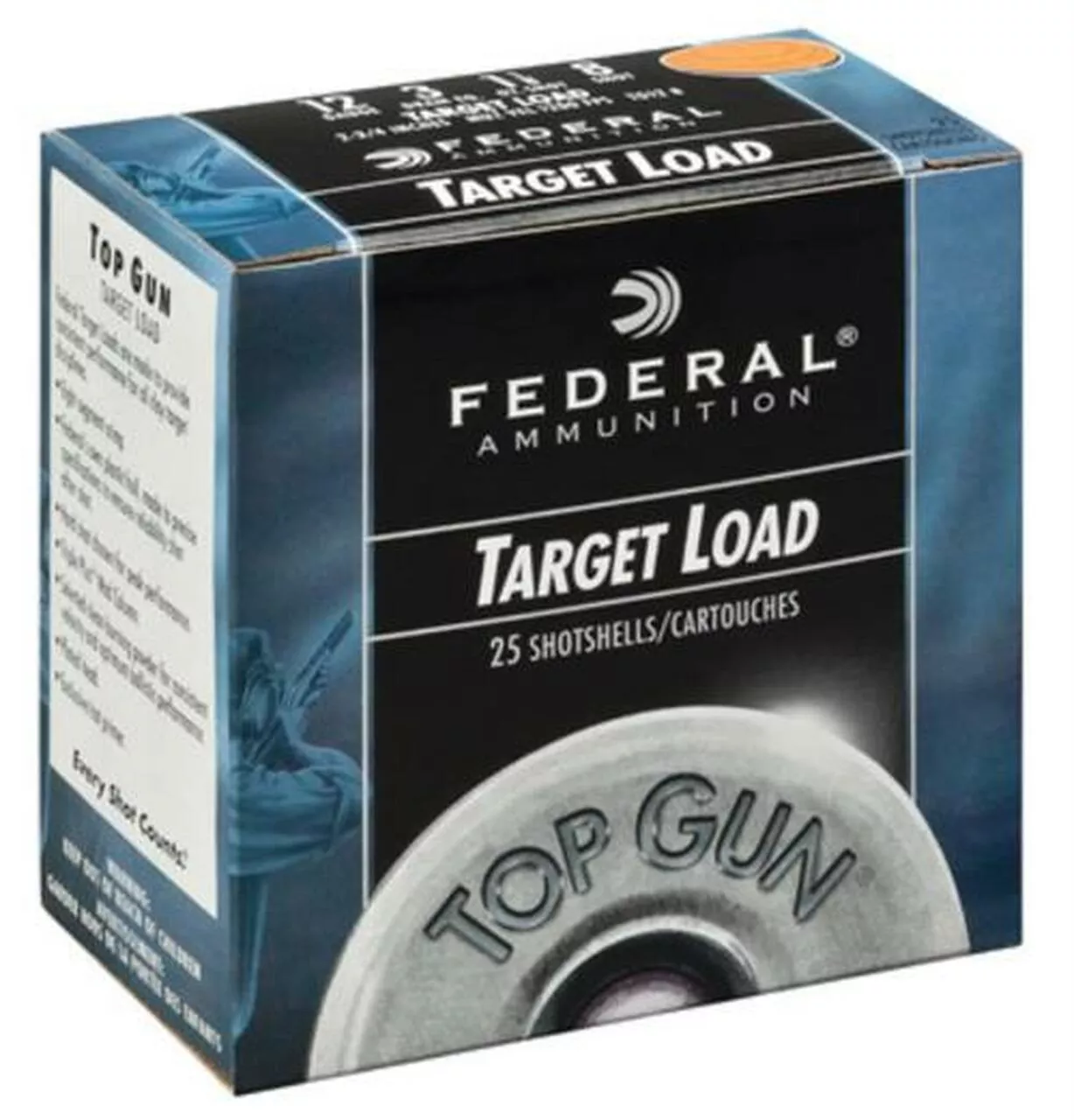 Federal Top Gun Target 12 Ga, 2.75″, 1oz, 8 Shot, 1250 FPS, 25rd/Box