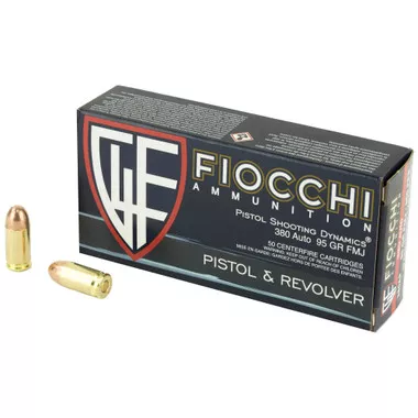Fiocchi .380 ACP 95gr FMJ Ammunition - 50 Rounds