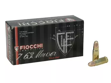 Fiocchi 7.63 Mauser 88gr FMJ Ammunition 50rds