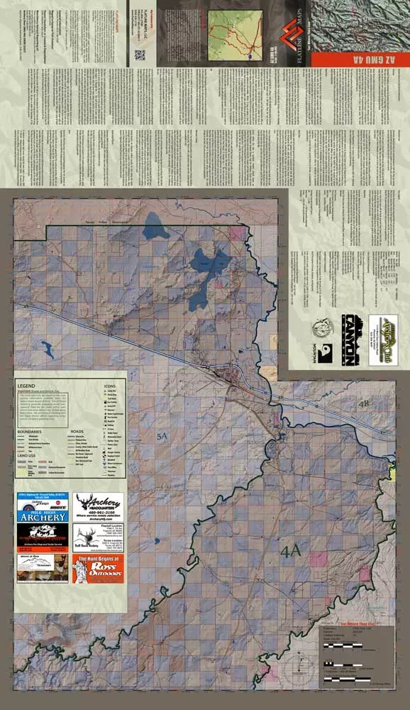 Flatline Maps Arizona Game Hunt Unit 4A Map – W4A