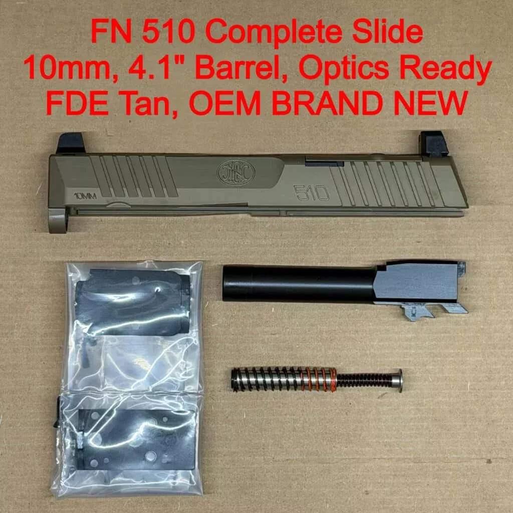 FN 510 MRD OEM Complete Slide Assembly 10mm FDE Optic Ready – BRAND NEW