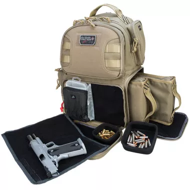 G Outdoor Tactical Range Backpack- Holds 2 Handguns