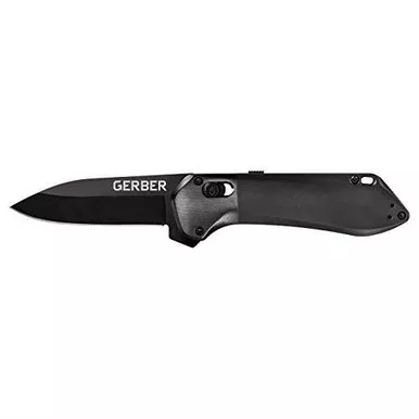 Gerber Highbrow Compact Knife Assisted Open Fine Edge Blade – Black