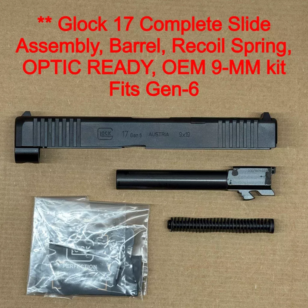 GLOCK 17 Gen 6 MOS OEM Complete Slide Assembly – Optic Ready – BRAND NEW