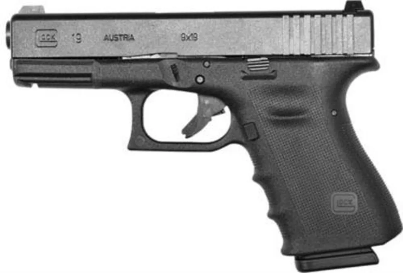 Glock G19 RTF 9mm, 4″, 10rd, Fixed Sights, Black