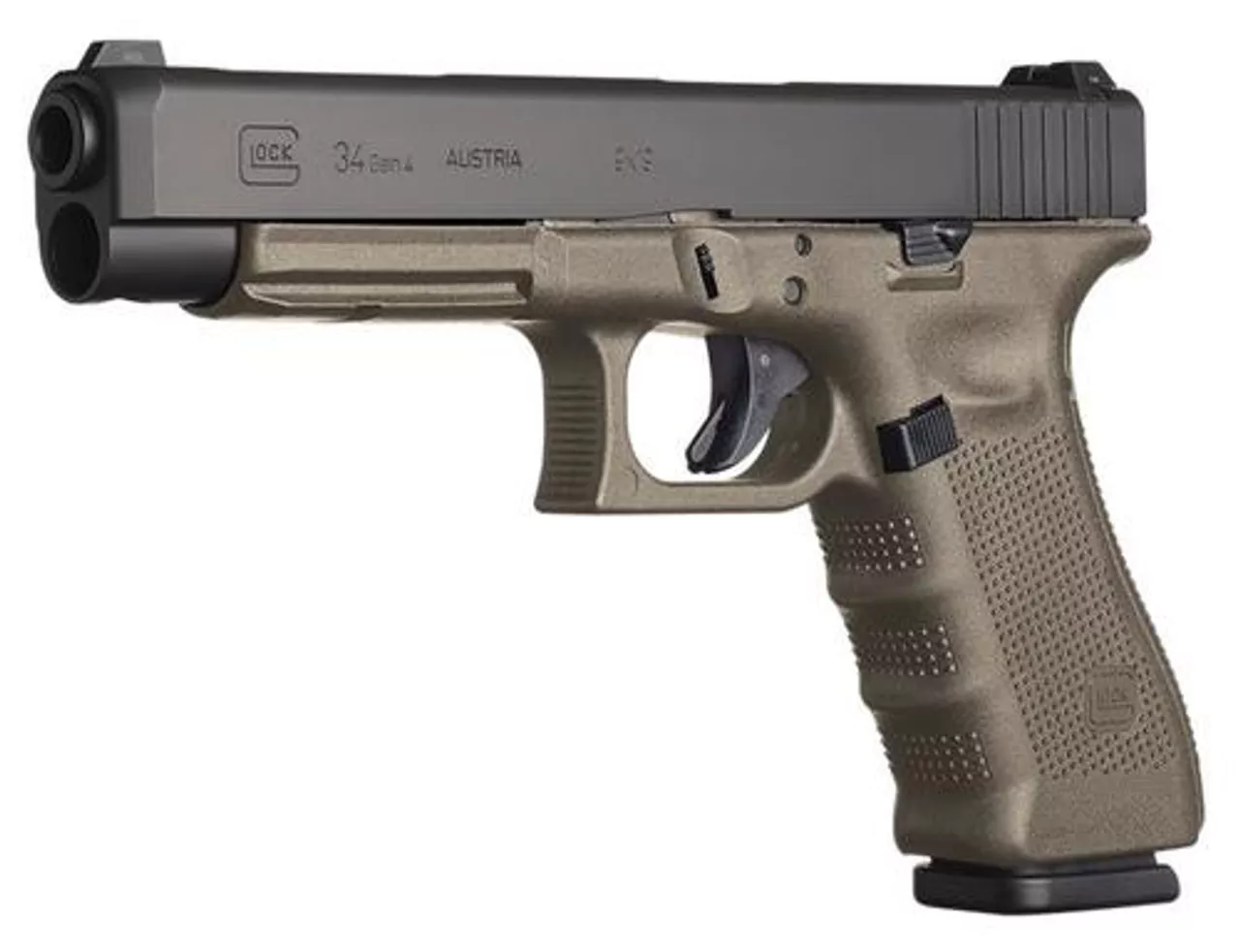 Glock G34 Gen4 OD Green Frame Factory 9×19