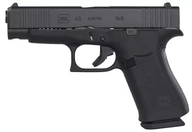 Glock PA4850201 G48 Slim 9mm 10+1 4.17" BBL Black Polymer Frame
