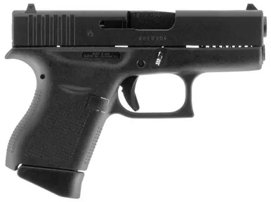 Glock UI4350201 G43 9mm 6+1 3.41" BBL Serrated Slide Black Polymer Frame
