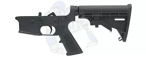 Gorilla Machining – AR-15 – M4 Rifle Complete Lower Receiver – w/A2 Grip – BLACK
