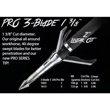 Grim Reaper Pro 3 Blade 100GRN 1 3/8″