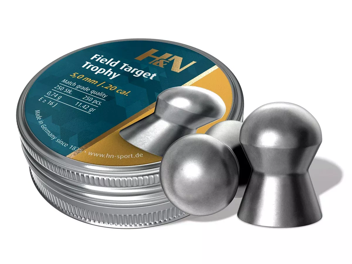 H&N Field Target Trophy .20 Cal, 11.42 Grains, Domed, 500ct - Caliber 0.2
