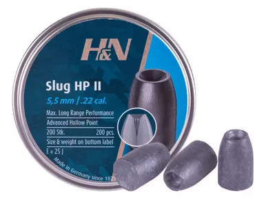 H&N Slug HP II, .219 Cal, 30 Grains, Hollowpoint, 200ct