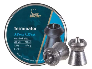 H&N Terminator, .177 Cal, 7.25 Grains, Hollowpoint, 400ct