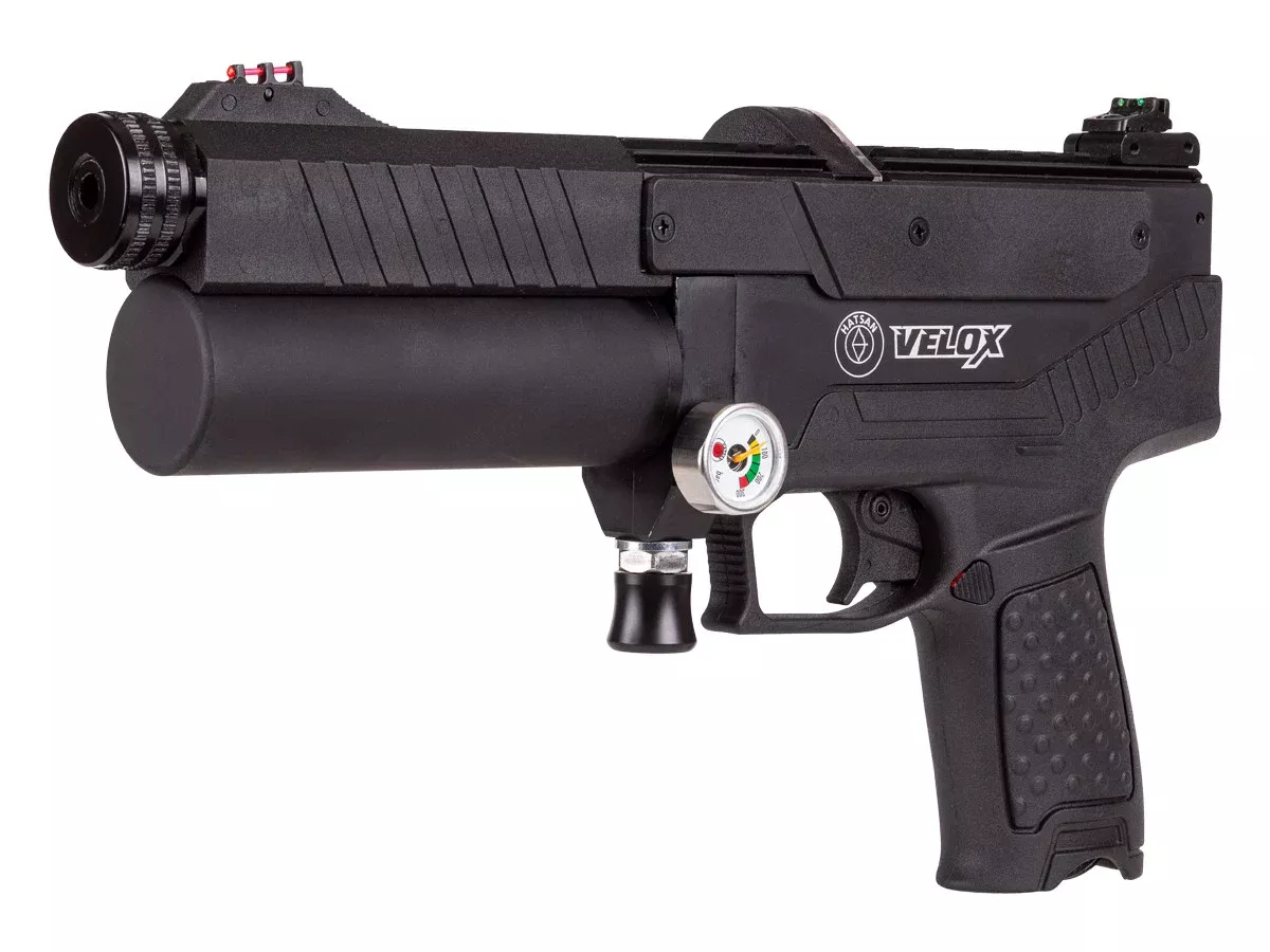 Hatsan Velox PCP Pistol, Black, .22 caliber - Caliber 0.22 - FPS 620