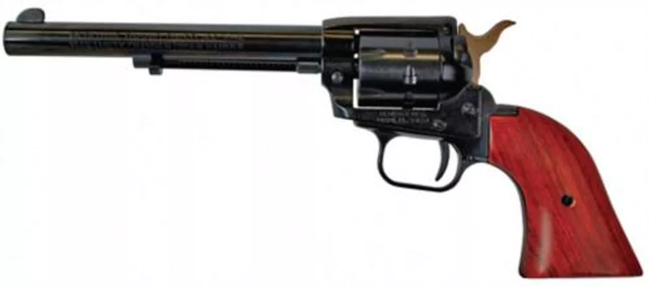 Heritage Rough Rider 22LR/22 Mag 6″ Barrel Blue Finish Cocobolo Grips 9rds