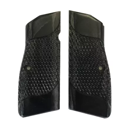 High Power Grips - w/Signature Checkering - Dymalux Charcoal