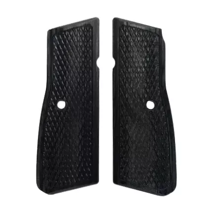 High Power (New FN) Grips - Standard Checkering - Dymalux Charcoal