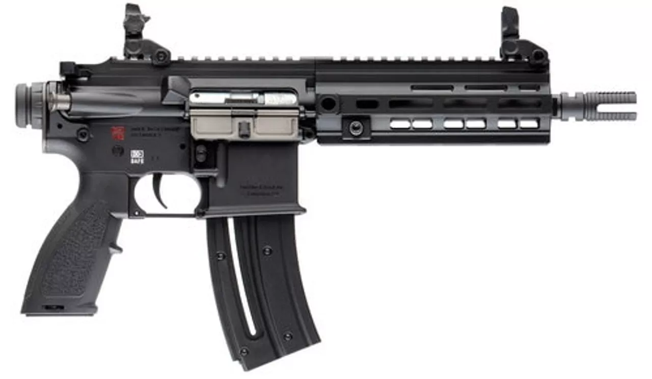 HK 416 Pistol, .22 LR, 8.5″ Barrel, 20rd, Matte Black