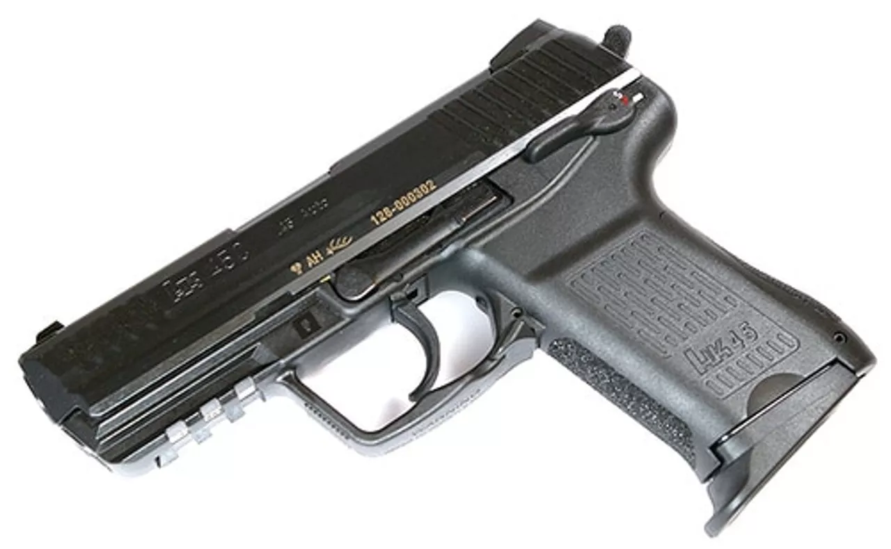 HK HK45 Compact (V1) DA/SA, safety/decocking lever on left, two 8rd magazines
