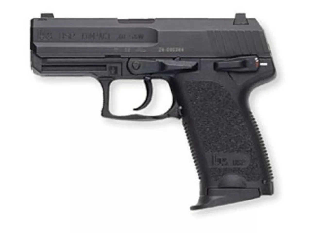 HK USP40 Compact (V1) DA/SA, safety/decocking lever on left, two 12rd magazines