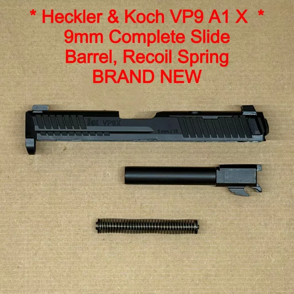 HK VP9A1 X Complete Slide Assembly – OEM Black Optics Ready – BRAND NEW