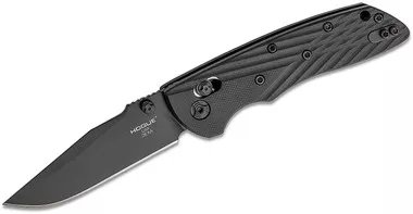 Hogue 24276 Deka Folding Knife3.25" Clip Point Plain Edge Black G-10