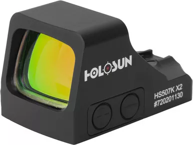 HOLOSUN HS507K X2 Open Reflex Optical Sight 2 MOA Dot W/ 32 MOA Circle