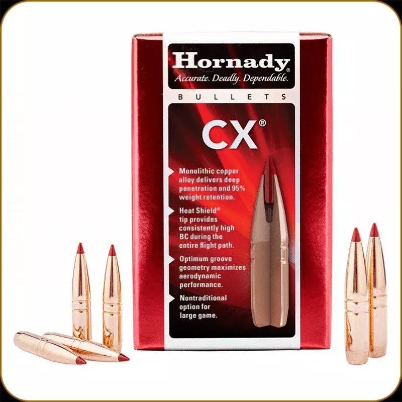 Hornady 22402 CX 22 Cal .224 50 gr Copper Solid 50 Per Box