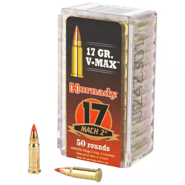 Hornady Varmint Express .17 HM2 17gr V-Max Ammunition - 50 Rounds