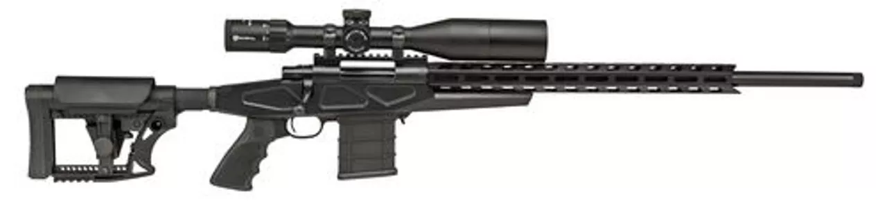 Howa APC .22-250 Rem Scope Combo, 24″ #6 Threaded Barrel, 4-16x50mm Nikko Stirling Scope, Mag Kit, Hogue Grip, LUTH-AR MBA-4 Stock, Black, 10rd